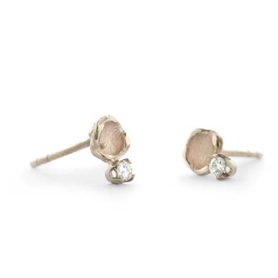 Boucles d'oreilles en or avec des diamants