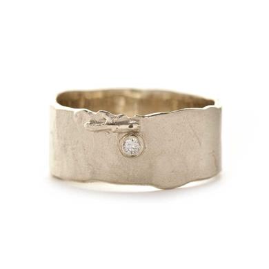 Ring in wit goud met diamant