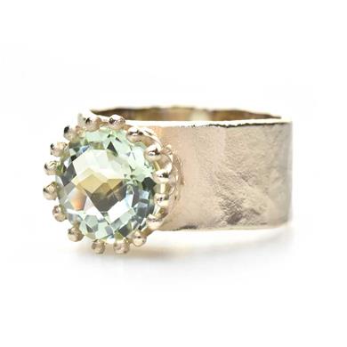 Bague en or blanc avec couronne - Wim Meeussen Anvers