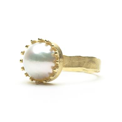 Bague avec perle d'eau douce