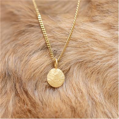 Yellow gold pendant with nose print