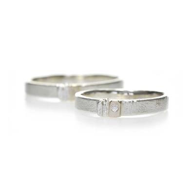 Trouwring in zilver met subtiel detail in goud